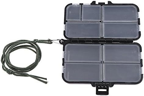 xintiandi Portable Double Sided ABS Lure Bait Storage Box Fishing Tackle w/String