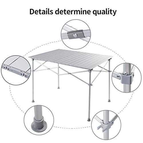 Giantex Portable Camping Table Aluminum Folding Table Lightweight