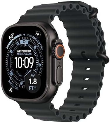 Apple Watch Ultra 3 [GPS + Cellular 49mm] Running & Multisport Smartwatch w/Rugged Titanium Case w/Black Ocean Band. Satellite Communications, Advanced Health & Fitness Tracking