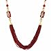 Efulgenz Indian Jewelry Sets for Women Bollywood Jewelry Faux Pearl Necklace Handcrafted Traditional Beaded Multi Stranded Necklace with Dangler Earrings Indian Bollywood Jewelry Sets for Women (Red)