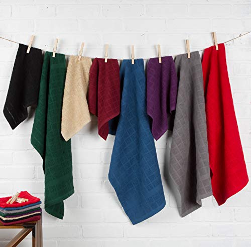 6 DII+Windowpane+Washable+Absorbent+Towels+Solid