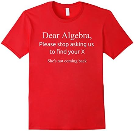 Men's Algebra T Shirt Find X Funny Math Humor Saying Nerd Tee Large Red
