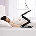Laptop Desk, Foldable Sturdy Aluminum Laptop Table, Adjustable Laptop Stand for Bed and Sofa, Cozy Desk in Bed, Light Weight Foldable Desk Tray Stand Up/Sitting with 2 CPU Cooling Fans and Mouse Pad