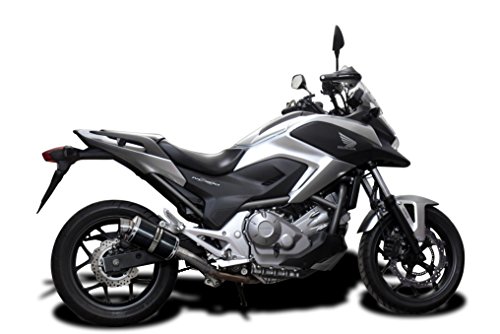 Delkevic Aftermarket Slip On compatible with Honda NC750 & NC700 DS70 9" Carbon Fiber Oval Muffler Exhaust 2012-2019