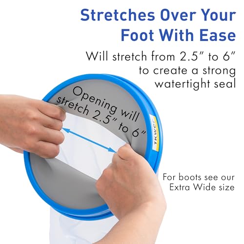 TKWC INC 100% Waterproof Leg Cast Cover for Shower – Reusable Watertight Foot Protector with Anti-Slip Bottom – Comfortable, Easy to Use