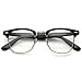 MLC EYEWEAR ® Vintage Inspired Half Frame Nerdy Clear Lens Glasses UV400
