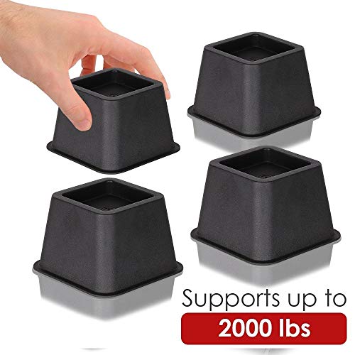 DuraCasa Bed Risers or Furniture Riser 3 Inches Heavy Duty Set of 4