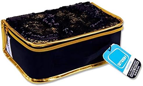 black and gold lunch box