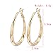 IPINK Real 18K Gold Filled Lady's Hoop Earrings Big Circle Jewelry