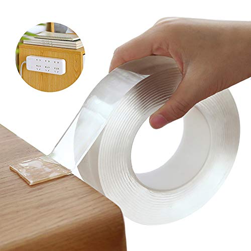 TYLife Nano Double Sided Tape,Removable Traceless Washable Nano Tape,Heavy Duty Adhesive Tape,Clear Gel Grip Reusable Tape Multipurpose for Paste Photos Poster, Fix Carpet Mats and Wall Decro,16.4FT - Thumbnail 7