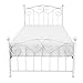 Yaheetech Single Metal Bed Frame Twin Size Vintage Bedstead Wood Slats Support Platform Steel Slats Bed with Headboard & Footboard White