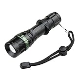 Cathnight Outdoor 350 Lumens Tactical Flashlight,Ultra Bright LED Handheld Portable Flashlights,Water Resistant Torch with Adjustable Focus and Light 3 Modes for Camping Hiking etc