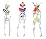 The Gothic Collection Set of 3 Clown Skeletons Halloween Prop Decoration