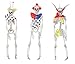 The Gothic Collection Set of 3 Clown Skeletons Halloween Prop Decoration