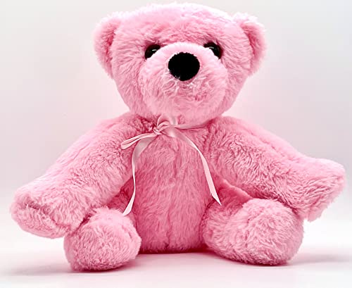 igloofy Pink Plush Teddy Bear Stuffed Animal - Soft & Cuddly Plushie for Kids, Nursery, Adults, Original & Official 12” Toy