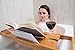 Bamboo Bath Tray Book Holder - Bathroom Bathtub Bath Caddy Organizer with Rubber Grips