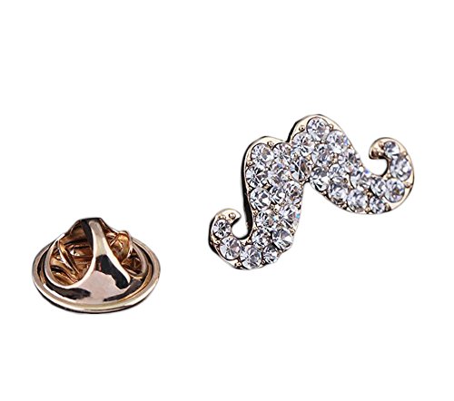 image for Hosaire Brooch Pin Elegant Moustache Scarf Pin Lapel Brooch Button Hat