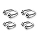 Ruifan 14G 10mm & 12mm CBR Horseshoe Circular Rings 316L Surgical Steel for Lip Eyebrow Tongue Nipple Helix Tragus Cartilage Septum Piercing Jewelry 4PCS