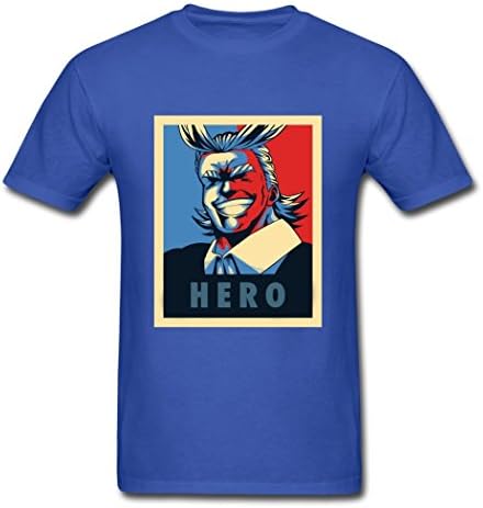 AneSwing My Hero Academia All Might Edgy Royal blue Men T Shirt X-Large
