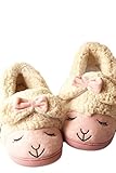 MiYang Women's Sheep Warm Plush Soft Sole Indoor Slipper