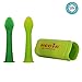 Baby Spoons - Gum-Friendly Soft-Tip Silicone Infant Safety Spoons with Suction - First Stage Feeding Training Utensils Gifts Sets For Babies and Toddlers - 100% FDA Approved BPA Free- 2 Count (green)