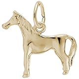10k Yellow Gold Horse Charm, Charms for Bracelets