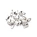 Linsoir Beads Pinch Clip Clasp Bail Metal Finish Necklace Clasps Pendant Clasps 200pcs/lot 3mmX7mm Silver Plated