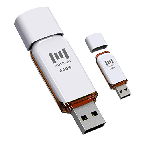 MOSDART 64GB USB 2.0 exFAT Flash Drive 2 Pack 64 GB Multipack Thumb