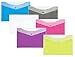 Green Oath 2 Pocket Envelope, 2 Tone, Side-Load, Letter Size, Snap Button Closure, Set of 12 in 6 Assorted Colors, 2 Each of Blue, Hot Pink, Snow, Purple, Green, Graphite (50248-1577)