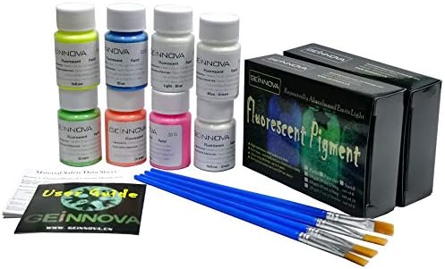 8本のボトル セット 色８種類の蛍光塗料 大幅にプライスダウン 長持ちの夜光ペイント パーティ 装飾用顔料 暗くなると自動発光する 装飾品発光剤 ガラス 壁