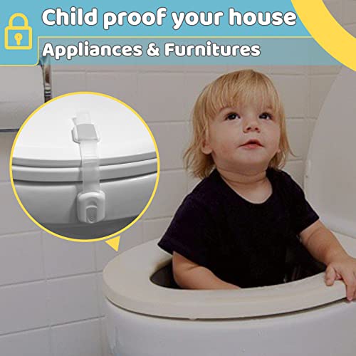 Baby Proof Latches (10 Pack) Childproof Drawer Latches with 6