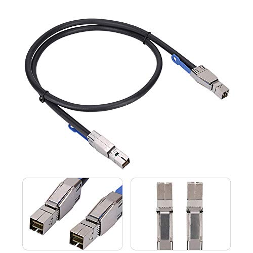 Mugast HD Copper MINISAS Breakout Cable,3.3FT SFF-8644 to SFF-8644 Cable with 4X 12G High Speed Transmission for VR, Data Center, Server, High-Speed Network Card, RAID Disk Array, etc