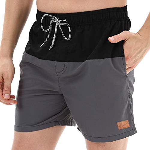 LANYI Men's Swim Trunks Quick Dry Beach Swim Shorts with Mesh Liner Bathing Suits