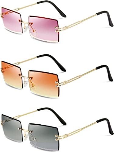 Amazon.com: Fiada 16 Pcs Irregular Rimless Sunglasses 