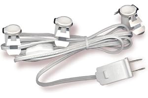 National Artcraft 7-1/2' Electric Cord Set with Three Clip-In Sockets, Rotary Switch and Safety-Fused Plug