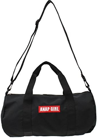 Amazon アナップガール Anap Girl Boxロゴ付 ボストンバッグ キッズ ブラック F バッグ スーツケース