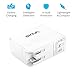 Skiva PowerFlow QuadFire (4-Port USB / 4.9 Amps / 24.5 Watt) Rapid USB Wall/AC Charger for iPhone 7 Plus / 7 / 6s, iPad Pro Air mini, Samsung Galaxy S7 Edge, Nexus & more [Color:White] [Model: AC104]