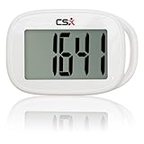 CSX Simple Walking 3D Pedometer with Lanyard, P301S, White