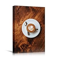 Canvas Wall Art Coffee Cup Coffee Drinks Farmhouse/Country Kitchen Multicolor Photography Urban - 12x18 inches