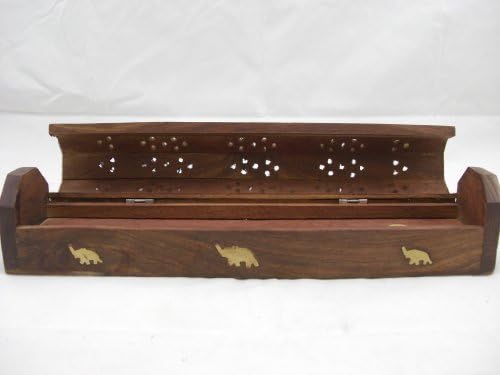 Goethnic Handmade Wooden Box Incense Burner And Holder Showpiece Decorative