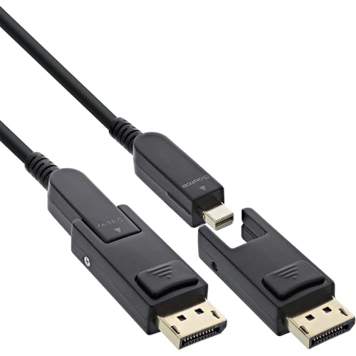 InLine DisplayPort 1.4 AOC Kabel, 8K 4K, 240Hz, abnehmbare Stecker, Länge 20m, 17220O