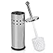 Home Intuition Polished Chrome Stainless Steel Vented Toilet Brush and Holder, 1 Pack