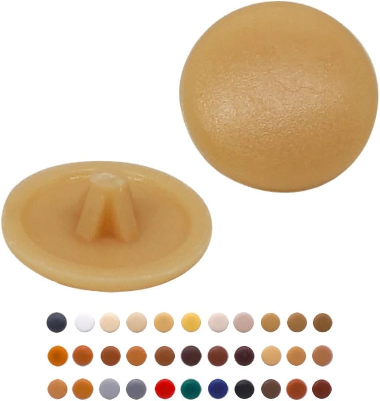 Photo 1 of (Pack of 50) Pozidriv Head Clip On Plastic Cover Caps Furniture Decorative Cap, Birch (S4)