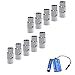 TEKEFT 12pcs Hot Sales Stainless Steel Magnetic Leather Cord End Clasp Integral Clasp with Locking Mechanism - Fit 3mm Leather Pleather Silk Satin Cord (20 pcs 4mm)