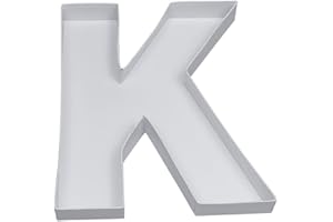 MANOCZY 10" K Shaped Cardboard Letter Mache Chocolate Sweets Candy Container Box (White,K )