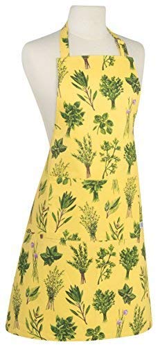 Now Designs Basic Cotton Kitchen Chef's Apron, Les Fines Herbes Print