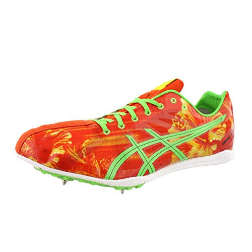 ASICS Men's Gunlap Track And Field Shoe,Red Floral/Flash Green,12 M US