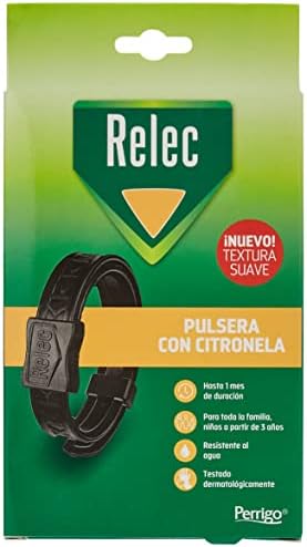 Bracciale nero antizanzare con citronella per tutta la famiglia, dai 3 anni in su