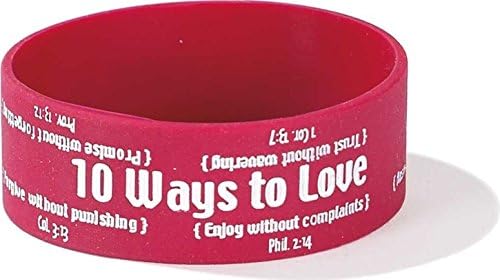 1" Silicone Rubber 10 Ways to Love Red Praiz Band