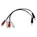 OCR Male to 2 Female RCA Speaker Splitter Cable Adapter Blue 12" 2 Pcs